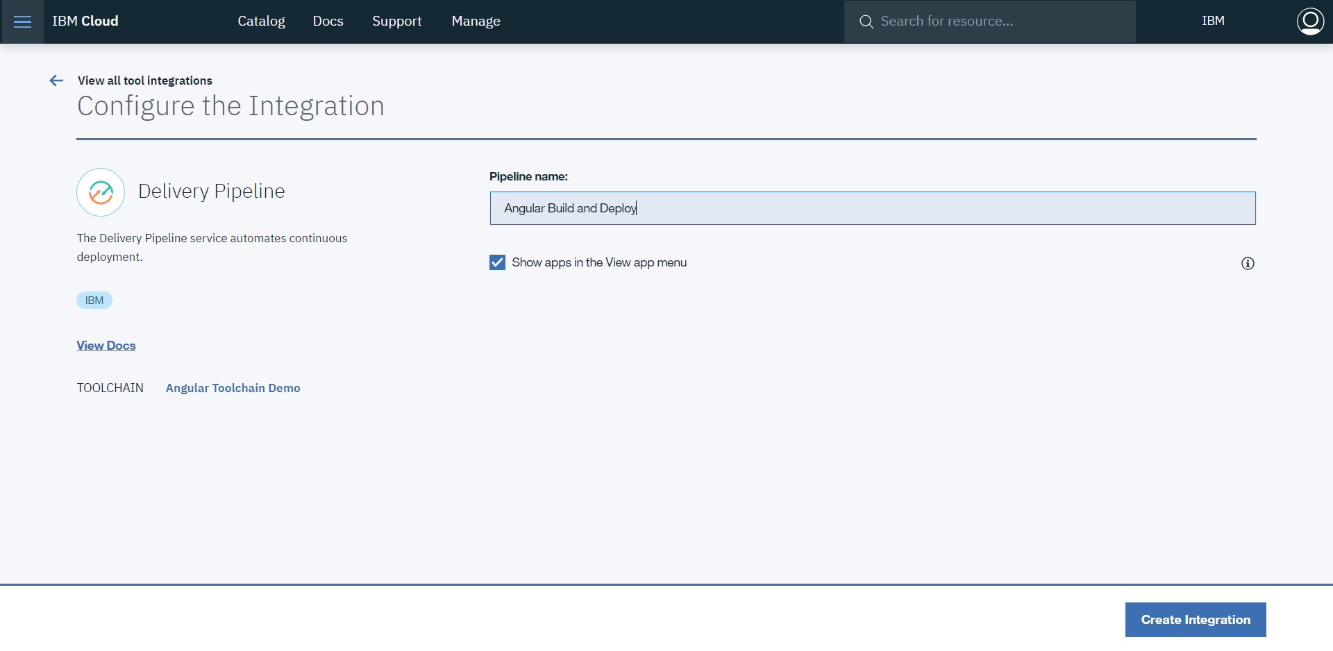 Configure the Integration